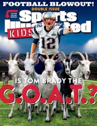 Image result for kids sports illustrated tom brady the goat