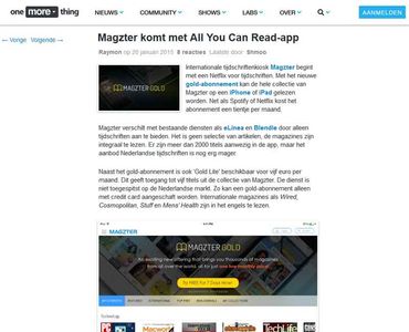 Magzter komt met All You Can Read-app