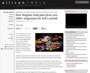 New Magzter Gold plan gives you 2000+ magazines for $10 a month