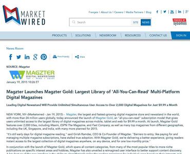 Magzter Launches Magzter Gold: Largest Library of 