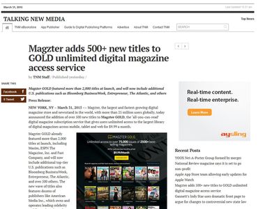 Magzter adds 500+ new titles to GOLD unlimited digital magazine access service