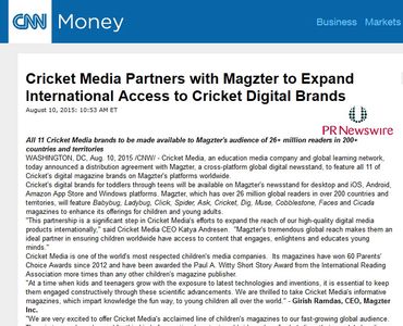 Cricket Media Partners with Magzter to Expand International Access to Cricket Digital Brands