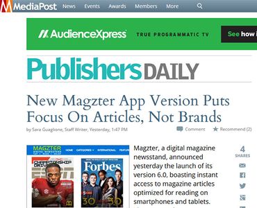 New Magzter App Version Puts Focus On Articles, Not Brands