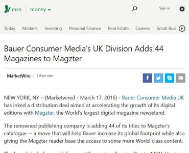 Bauer Consumer Media's UK Division Adds 44 Magazines to Magzter