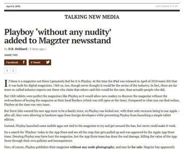 Playboy ‘without any nudity’ added to Magzter newsstand