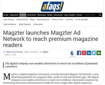 Magzter launches Magzter Ad Network to reach premium magazine readers