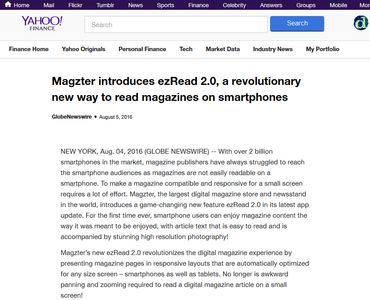 Magzter introduces ezRead 2.0, a revolutionary new way to read magazines on smartphones
