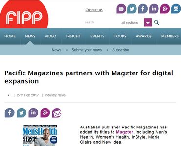 Pacific Magazines partners with Magzter for digital expansion