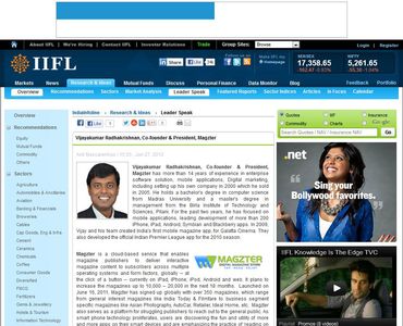 Vijayakumar Radhakrishnan, Co-founder & President, Magzter