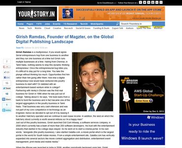 Girish Ramdas, Founder of Magzter, on the Global Digital Publishing Landscape