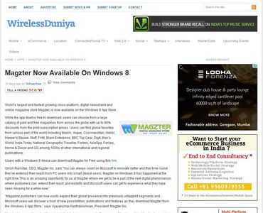 Magzter Now Available On Windows 8