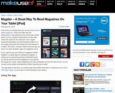 Magzter – A Great Way To Read Magazines On Your Tablet [iPad]
