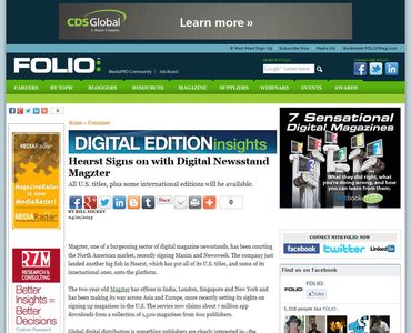 Hearst Signs on with Digital Newsstand Magzter