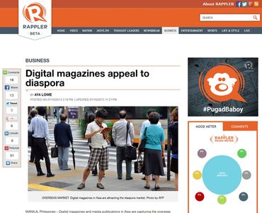 Digital magazines appeal to diaspora