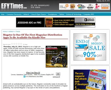 Magzter Is One Of The First Magazine Distribution Apps To Be Available On Kindle Fire
