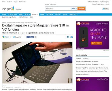 Digital magazine store Magzter raises $10 m VC funding