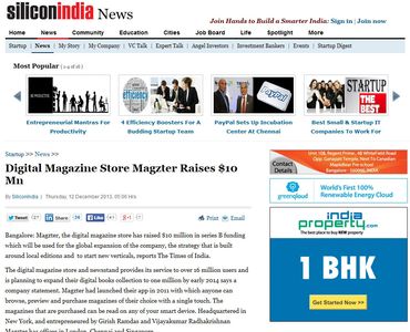 Digital Magazine Store Magzter Raises $10 Mn