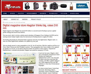 Digital magazine store Magzter thinks big, raises $10 mn