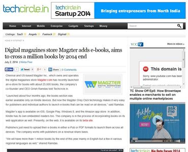 Digital magazines store Magzter adds e-books, aims to cross a million books by 2014 end