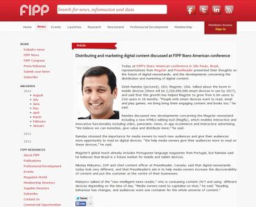 Distributing and marketing digital content discussed at FIPP Ibero American conference