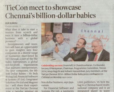 TieCon meet to showcase Chennai’s billion-dollar babies