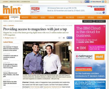 Providing access to magazines with just a tap